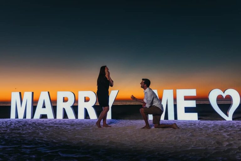 Marriage Proposals Sunset On Clearwater Beach