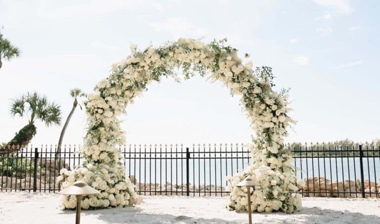 Surprise Proposal - Luna Arch Loaded with Flowers